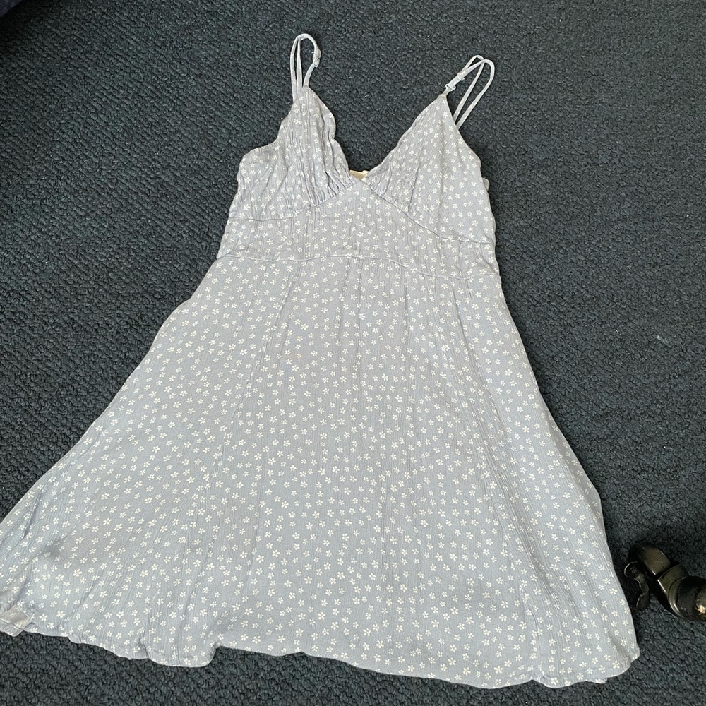 Flowy blue flowered dress